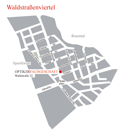Lageplan OPTIKERFACHGESCHÄFT Leipzig